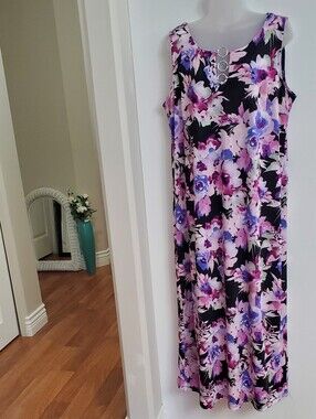 Initiatives Floral Maxi Dress Generous XL Fits 42-44 Bust